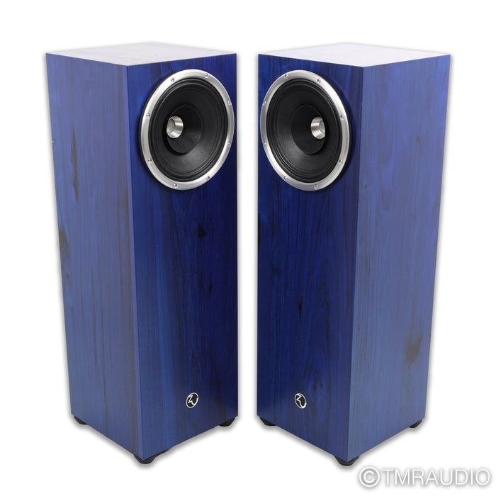 Zu Audio Union 6 Supreme Floorstanding Speakers; Electric Blue Hickory Pair