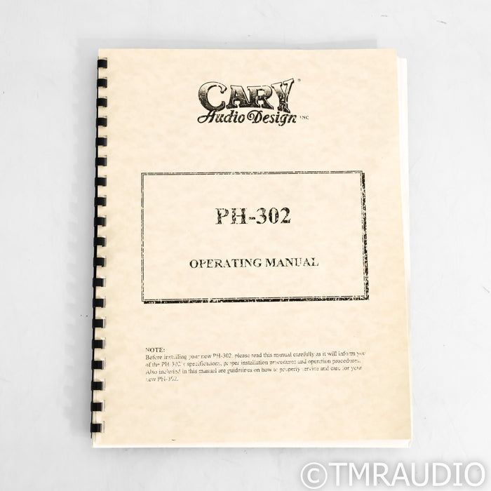 Cary Audio Design PH-302 Tube MM / MC Phono Preamplifier