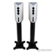 Borresen  X1 Bookshelf Speakers; White Pair w/ Stands