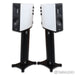 Borresen  X1 Bookshelf Speakers; White Pair w/ Stands
