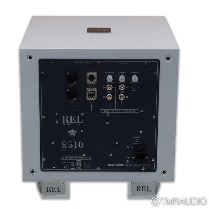 REL Acoustics S/510 10" Powered Subwoofer; White