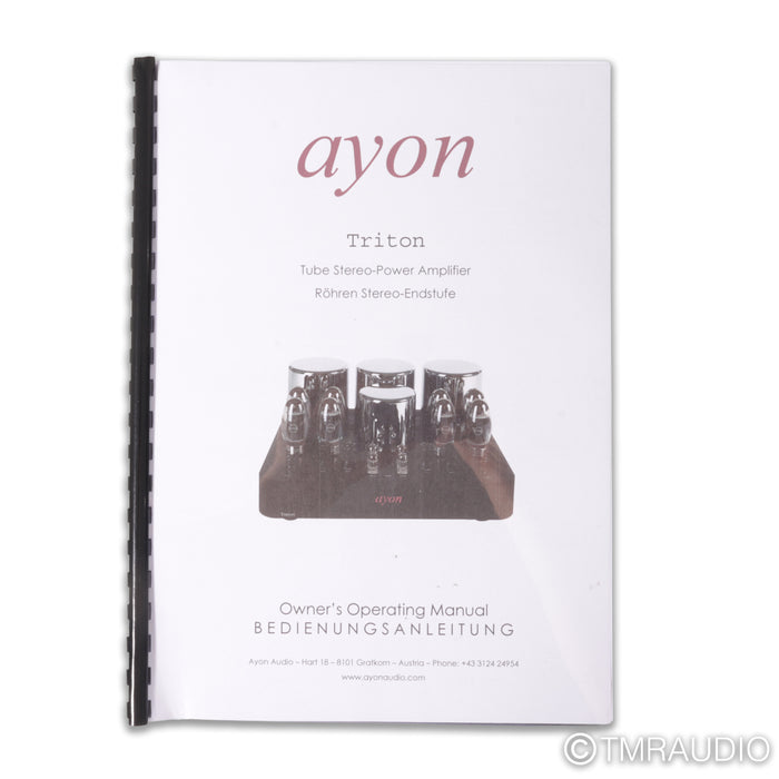 Ayon Audio Triton PA Stereo Tube Power Amplifier