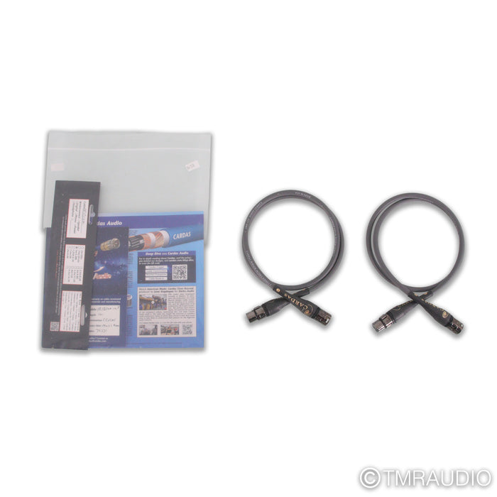 Cardas Iridium XLR Cables; 1m Pair Balanced Interconnects (Open Box)