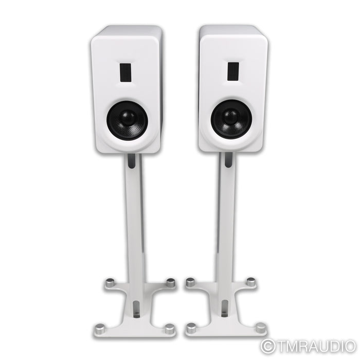 PS Audio Aspen FR5 Bookshelf Speakers; Satin White Pair with Stands