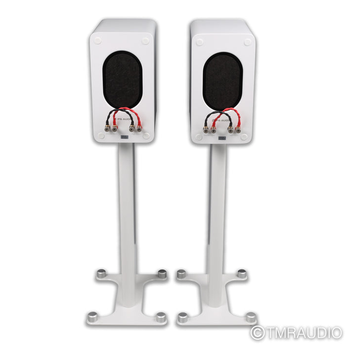 PS Audio Aspen FR5 Bookshelf Speakers; Satin White Pair with Stands