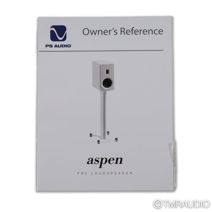 PS Audio Aspen FR5 Bookshelf Speakers; Satin White Pair with Stands