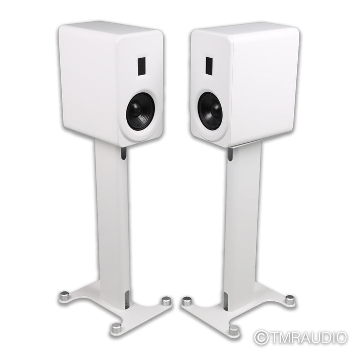 PS Audio Aspen FR5 Bookshelf Speakers; Satin White Pair with Stands