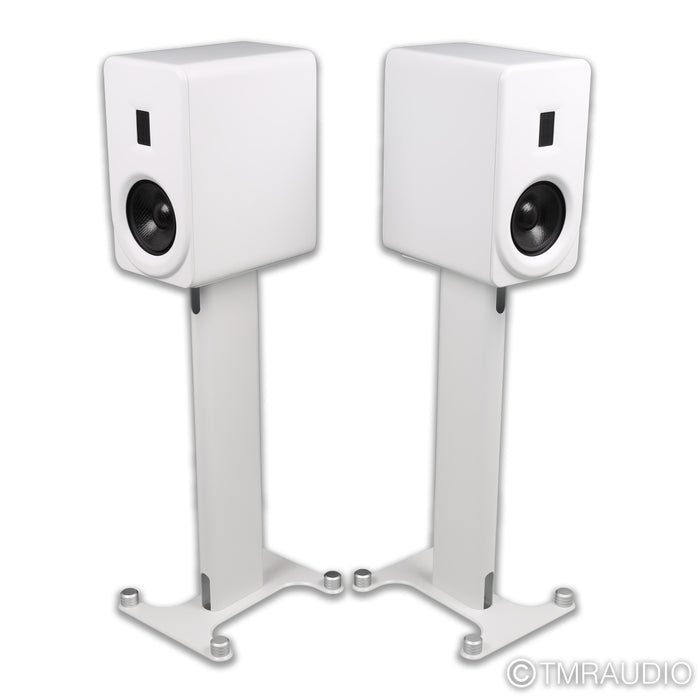 PS Audio Aspen FR5 Bookshelf Speakers; Satin White Pair with Stands