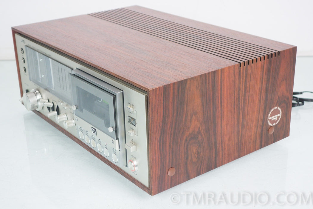 JVC KD-85 Vintage Stereo Cassette Deck with Wood Case
