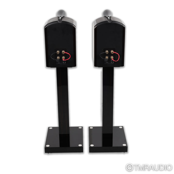 Bowers & Wilkins PM1 Bookshelf Speakers; Mocha Gloss Pair w/ Stands