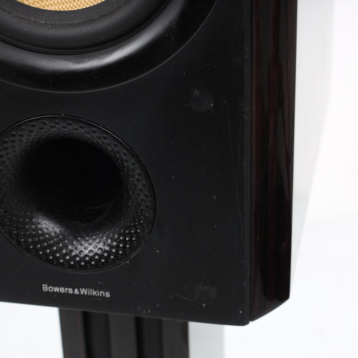 Bowers & Wilkins PM1 Bookshelf Speakers; Mocha Gloss Pair w/ Stands