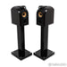 Bowers & Wilkins PM1 Bookshelf Speakers; Mocha Gloss Pair w/ Stands