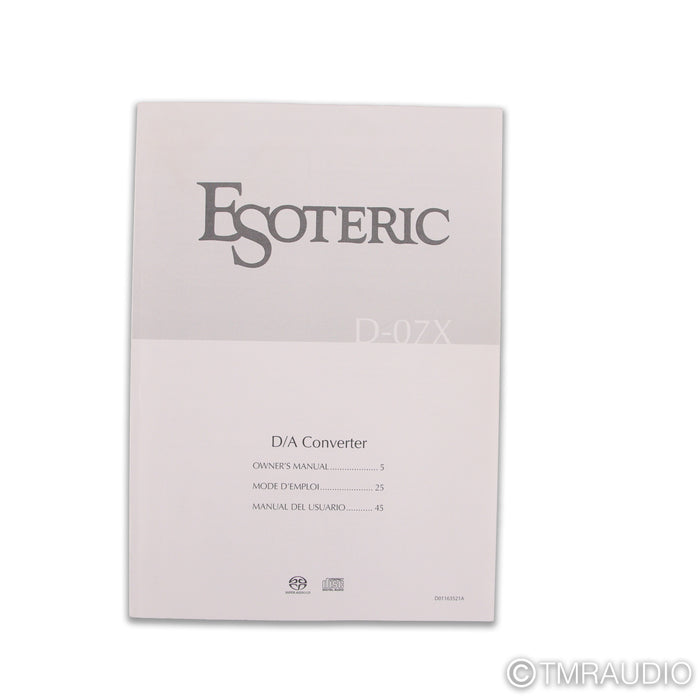 Esoteric Audio D-07X DAC; D/A Converter
