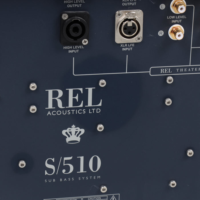 REL Acoustics S/510 10" Powered Subwoofer; Piano Black