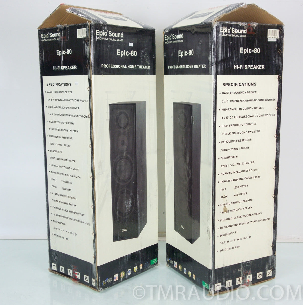 Epic Sound Epic-80 Speakers in Factory Boxes — The Music Room