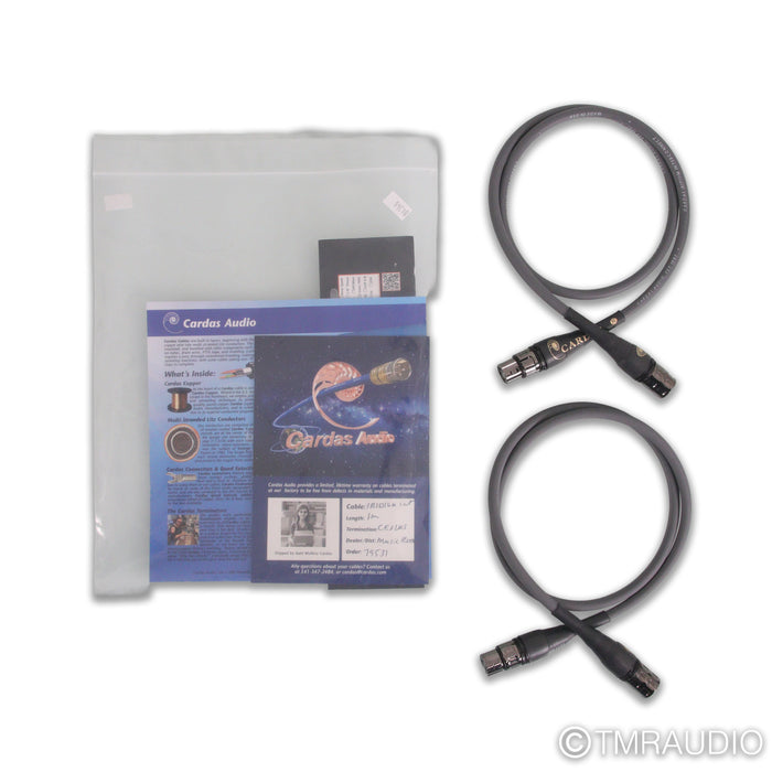 Cardas Iridium XLR Cables; 1m Pair Balanced Interconnects (Open Box)