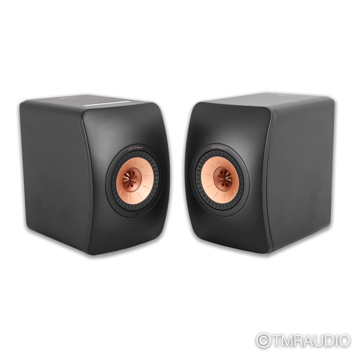 KEF LS50 Wireless II Active Bookshelf Speakers; Black Pair