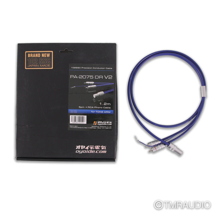 Oyaide Electric PA-2075 DR V2 Tonearm Cable; 1.2m Interconnect 5-Pin to RCA