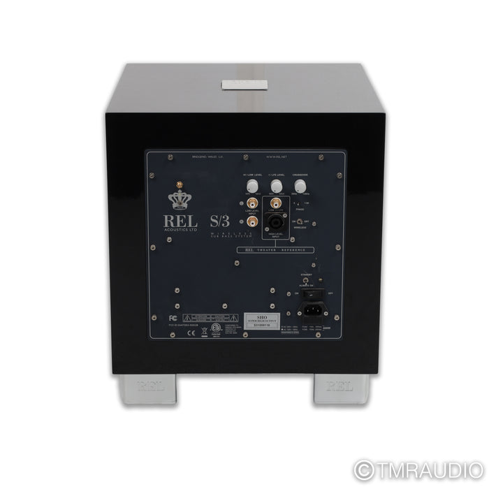 REL Acoustics S/3 SHO 10" Powered Subwoofer; Gloss Black