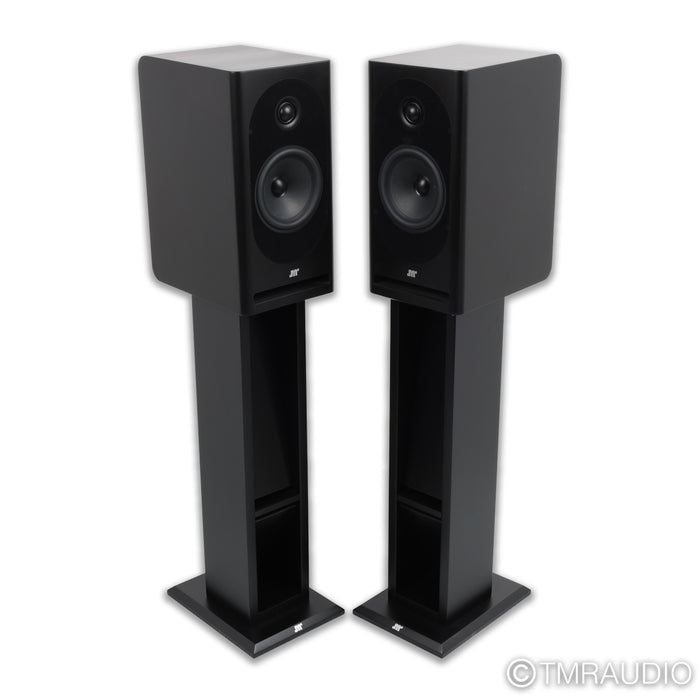 Jean-Marie Reynaud Bliss Jubilé Bookshelf Speakers; Black Pair with Stands