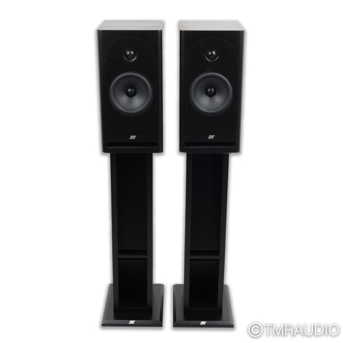Jean-Marie Reynaud Bliss Jubilé Bookshelf Speakers; Black Pair with Stands