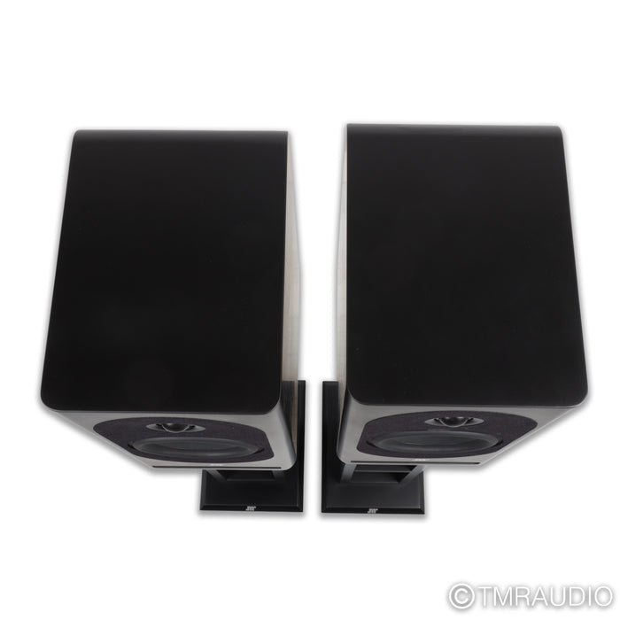 Jean-Marie Reynaud Bliss Jubilé Bookshelf Speakers; Black Pair with Stands