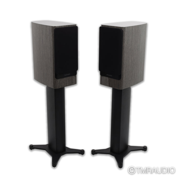 Dynaudio Contour 20 Bookshelf Speakers; Grey Oak High Gloss Pair w/ Stands