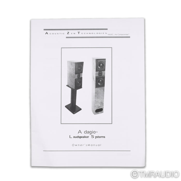 Acoustic Zen Adagio Jr Bookshelf Speakers; Grey Pair