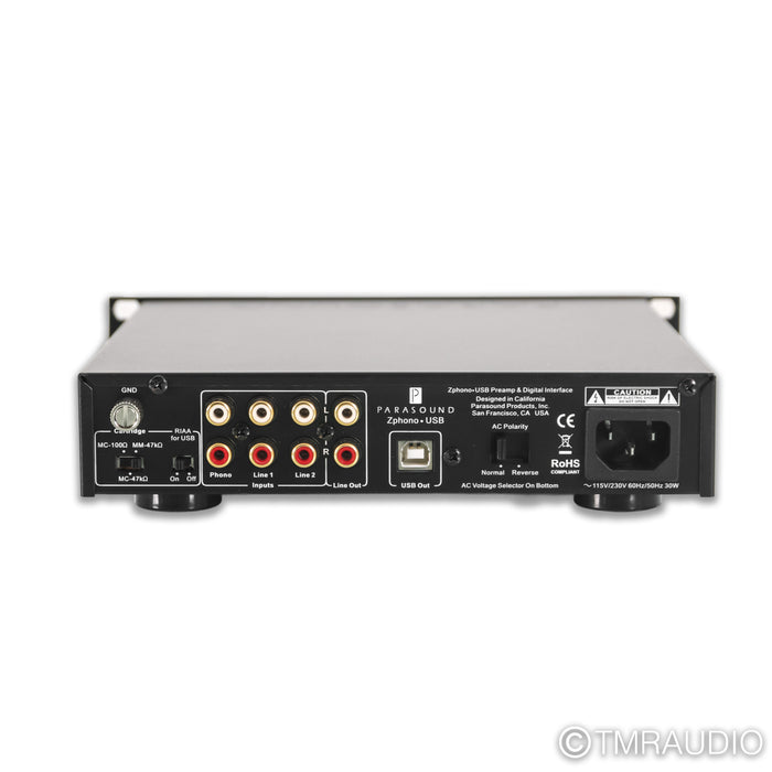 Parasound Zphono USB MM / MC Phono Preamplifier; A/D Converter