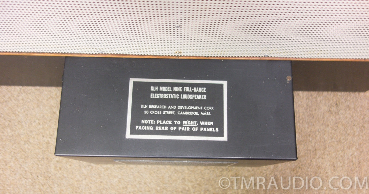 KLH Model 9 Vintage Electrostatic Speakers in Factory Box