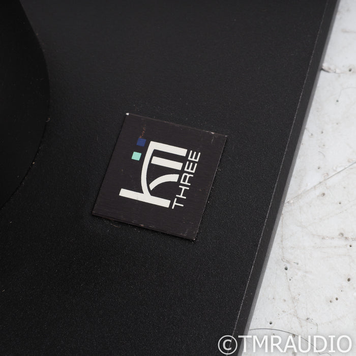 Kii Three Active Bookshelf Speakers; Azure Blue Pair with Stands
