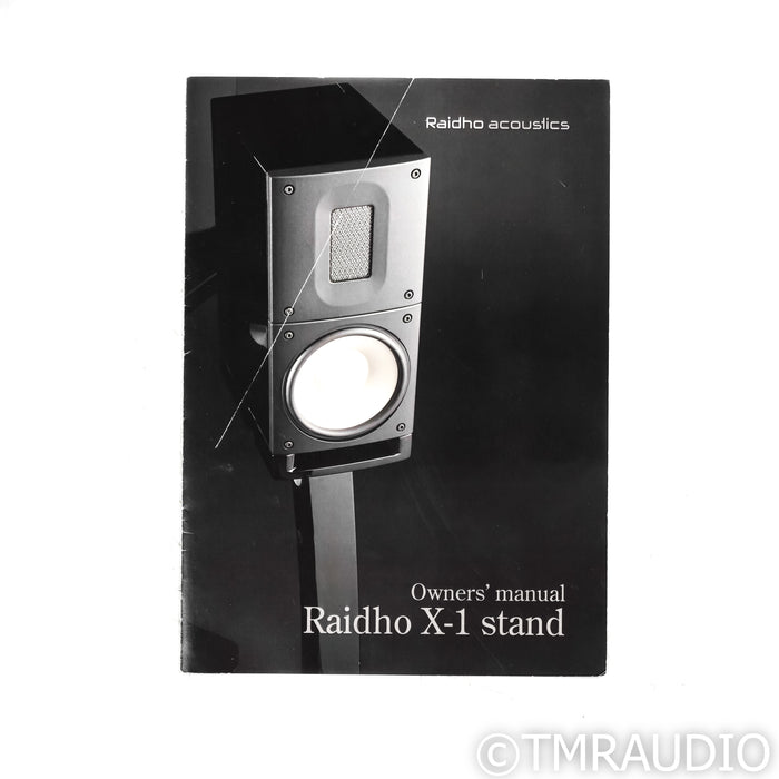 Raidho Acoustics X-1 Bookshelf Speakers w/ Stands; Black Pair
