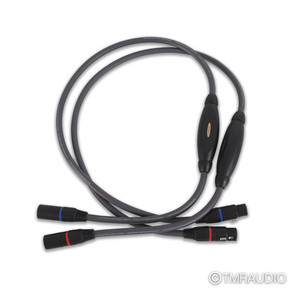 Transparent Audio Plus Gen 5 XLR Cables; 1m Pair Balanced Interconnect ...