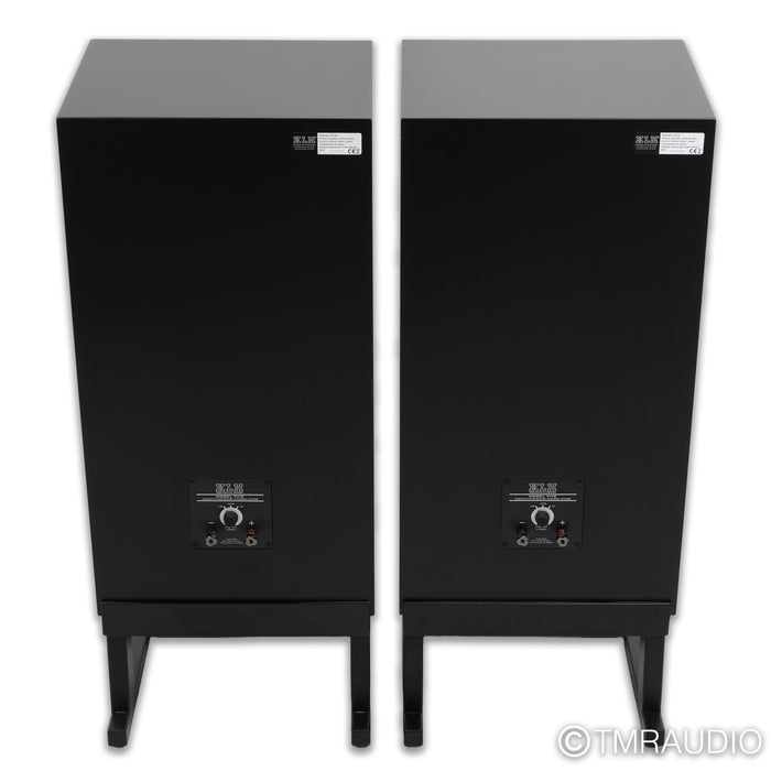 KLH Model Five Bookshelf Speakers; Black Pair with Stands