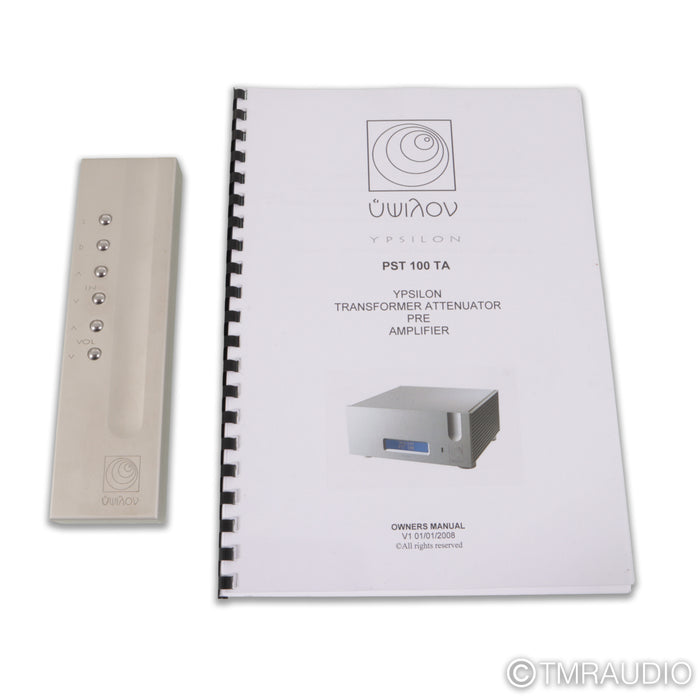 Ypsilon PST-100 TA Stereo Preamplifier; Transformer Attenuator