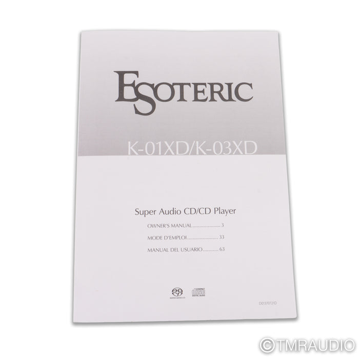 Esoteric Audio K-01XD CD / SACD Player