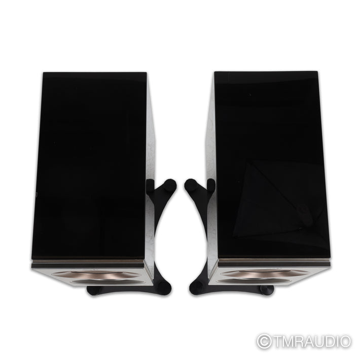 KEF Reference 1 Bookshelf Speakers; Grey / Black Pair with Stands