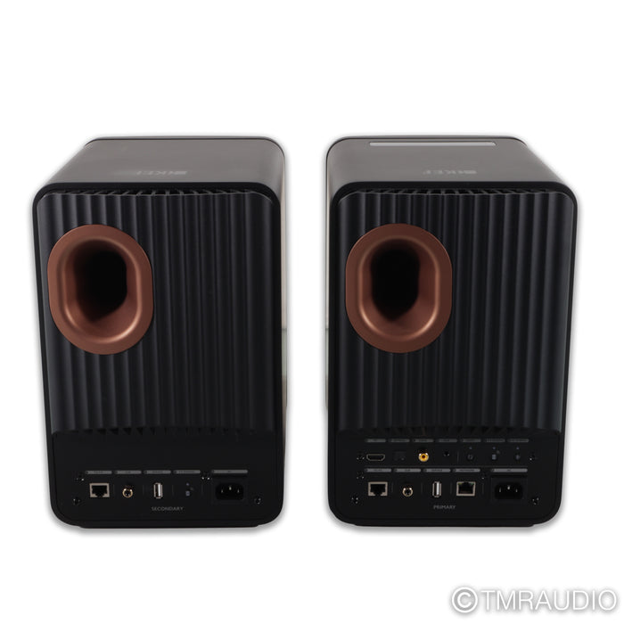 KEF LS50 Wireless II Active Bookshelf Speakers; Black Pair