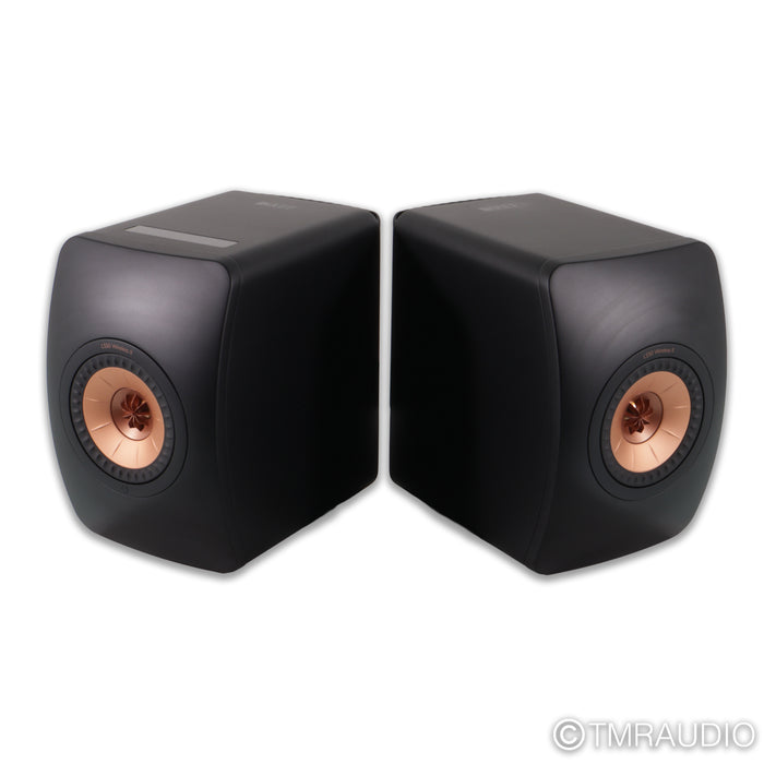 KEF LS50 Wireless II Active Bookshelf Speakers; Black Pair