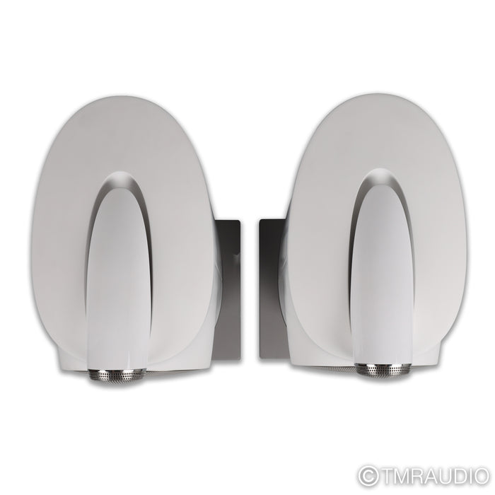 B&W Formation Duo Wireless Active Bookshelf Speakers; White Pair w/ Stands