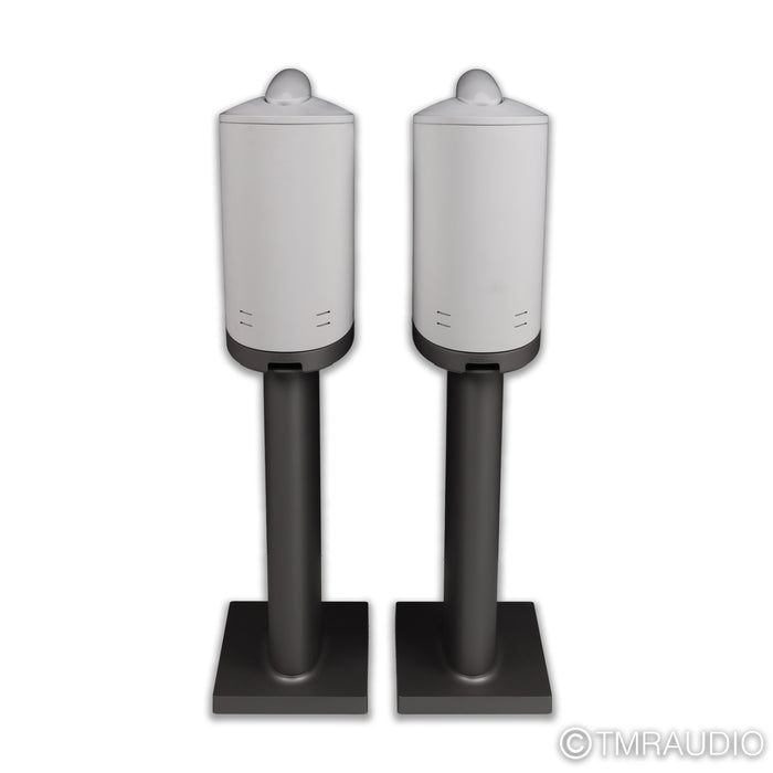 B&W Formation Duo Wireless Active Bookshelf Speakers; White Pair w/ Stands
