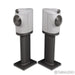 B&W Formation Duo Wireless Active Bookshelf Speakers; White Pair w/ Stands