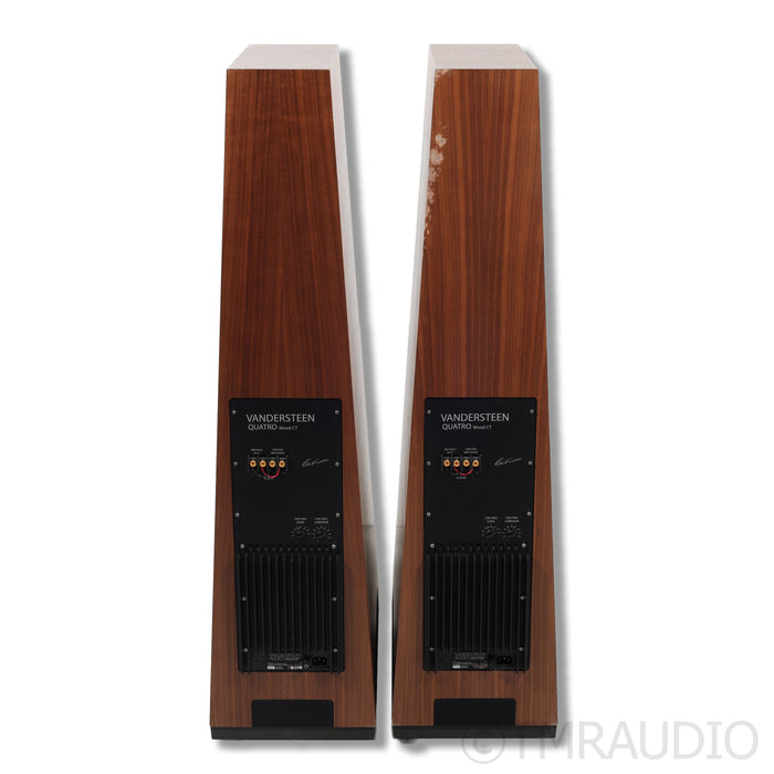 Vandersteen Quatro Wood CT Floorstanding Speakers; Walnut Pair