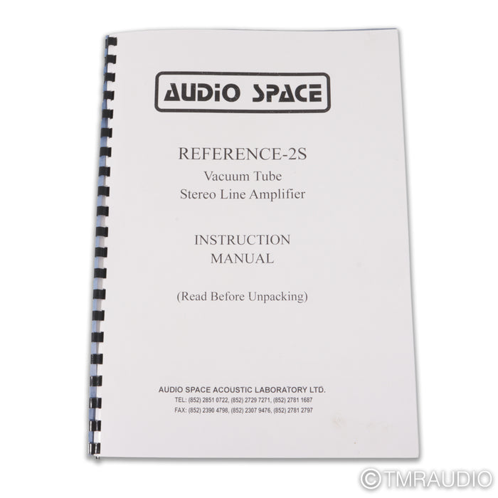 Audio Space Reference-2S Stereo Tube Preamplifier