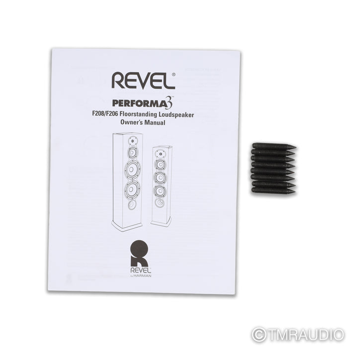 Revel Performa3 F208 Floorstanding Speakers; Walnut Pair