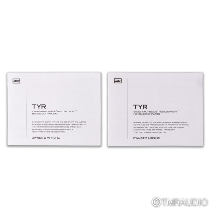 Schiit Audio TYR Monoblock Power Amplifiers; Pair