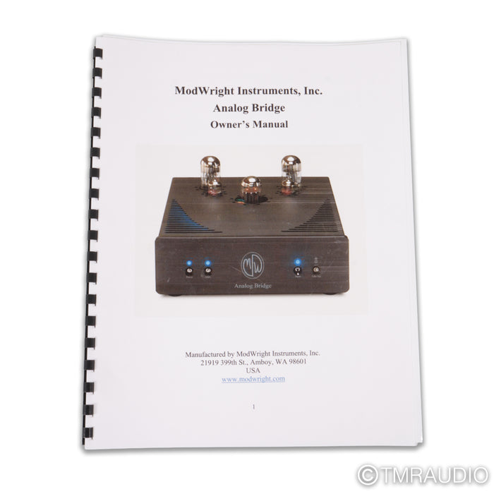 ModWright Analog Bridge Tube Buffer; XLR Upgrade (Open Box)