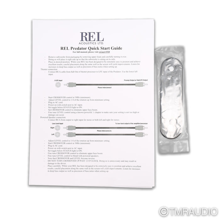 REL Acoustics HT/1510 Predator Subwoofer; Black (Mint / Unused)