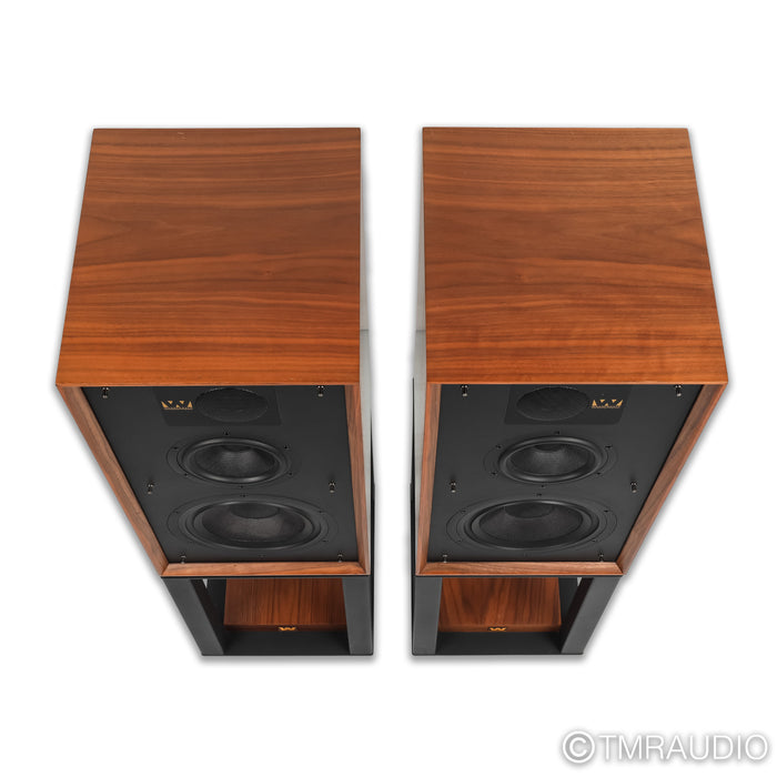 Wharfedale Linton 85th Anniversary Bookshelf Speakers; Walnut Pair w/ Stands