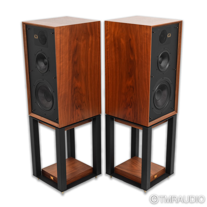 Wharfedale Linton 85th Anniversary Bookshelf Speakers; Walnut Pair w/ Stands